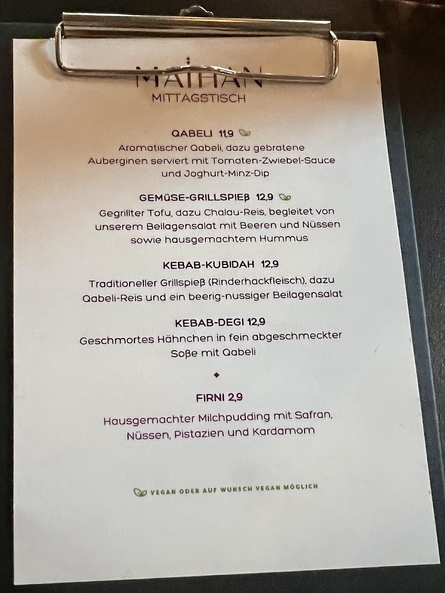 Menu Maihan Restaurant-1